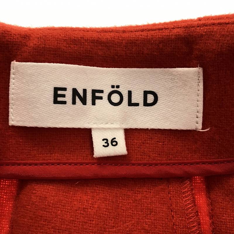 ENFOLD / エンフォルド ウール カシミヤ混 プリーツスカート