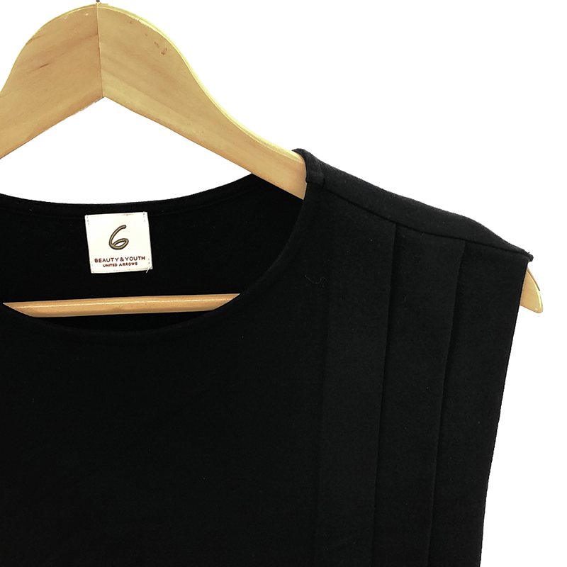 6(ROKU) BEAUTY&YOUTH / ロクビューティーアンドユース コットン カシミヤ サイドノースリーブ カットソー