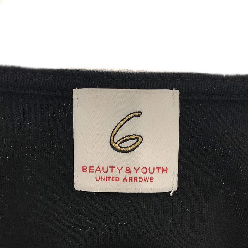6(ROKU) BEAUTY&YOUTH / ロクビューティーアンドユース コットン カシミヤ サイドノースリーブ カットソー