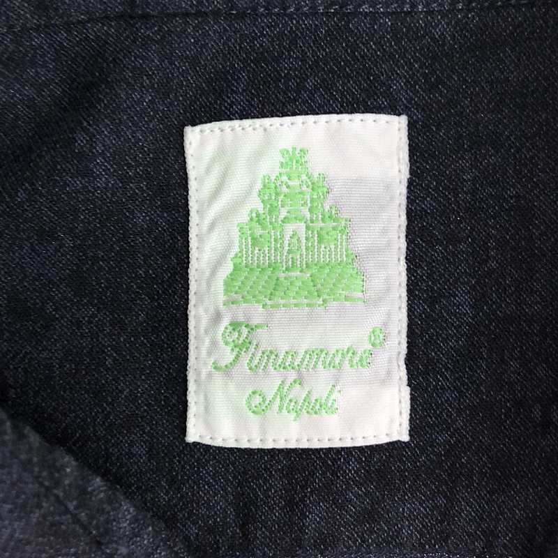 finamore / フィナモレ コットン ワイドカラーシャツ
