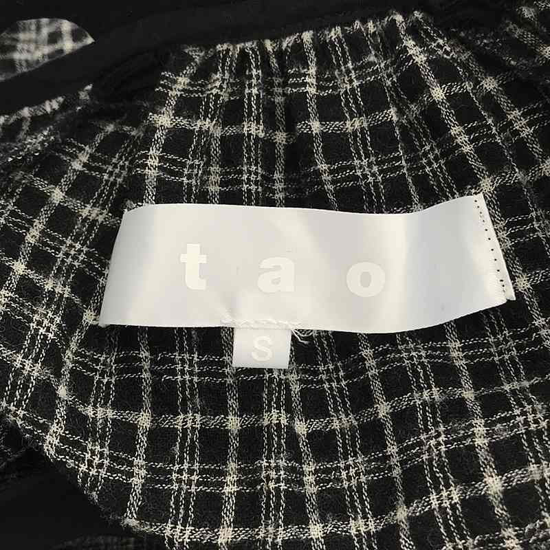 tao COMME des GARCONS / タオコムデギャルソン チェック パッチワーク ノースリーブワンピース