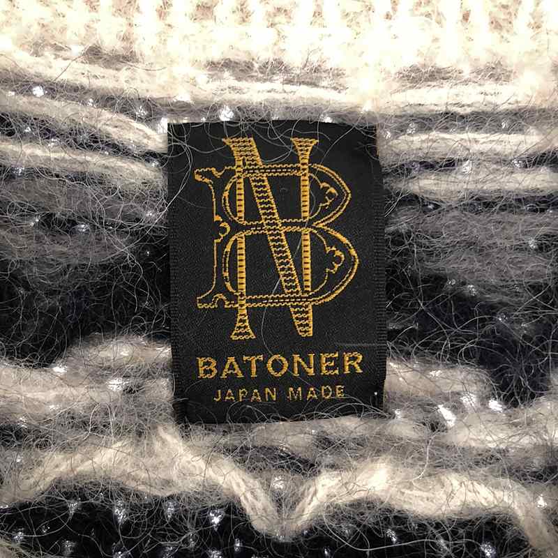 BATONER / バトナ― MOHAIR NORDIC CREW NECK / ノルディック モヘヤ ニット