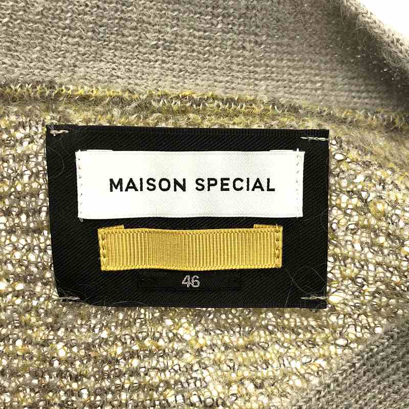 Maison Special / メゾンスペシャル モヘヤ アーガイルプライムオーバーVネック カーディガン / ユニセックス