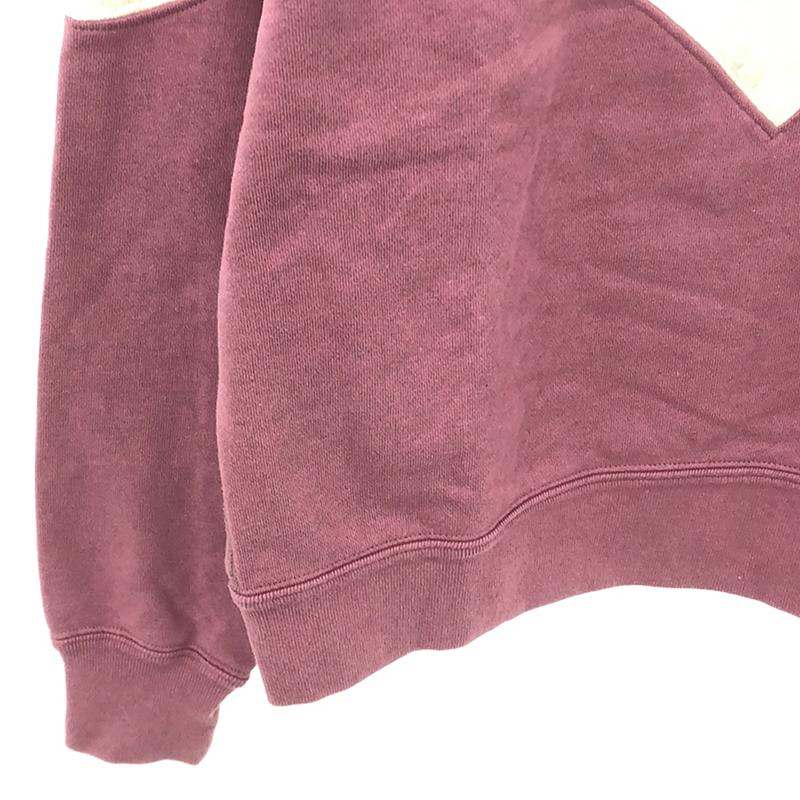 ISABEL MARANT ETOILE / イザベルマランエトワール HOUSTON SWEATSHIRT ロゴ フロッキープリント バイカラー スウェット