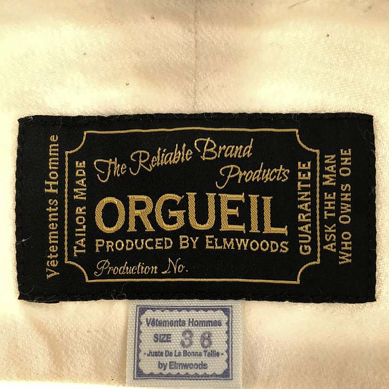 ORGUEIL / オルゲイユ ヘリンボーン バンドカラーシャツ