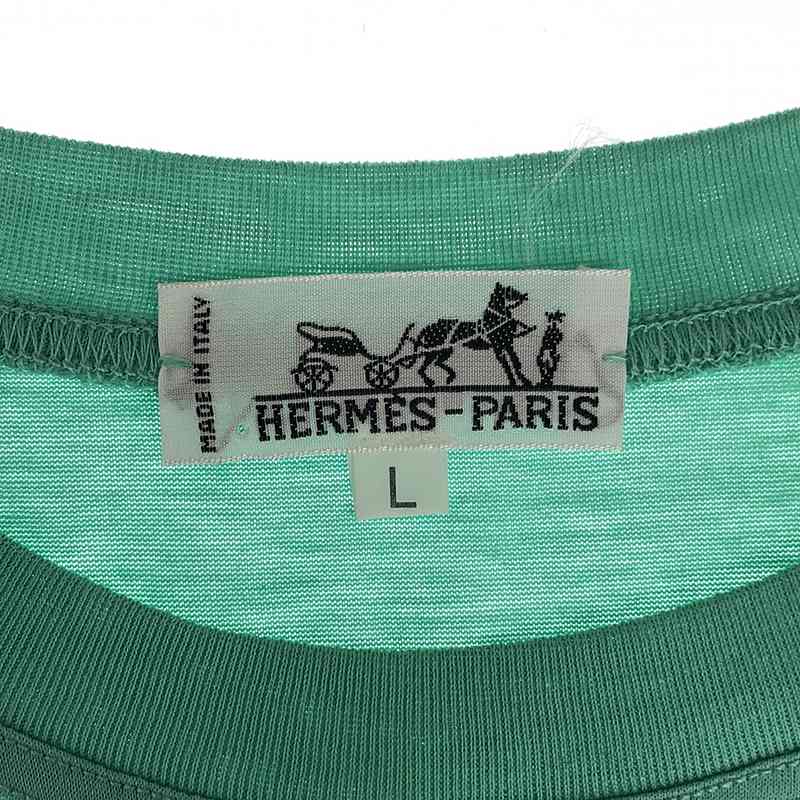 HERMES / エルメス エンブロイダリーロゴ クルーネックTシャツ