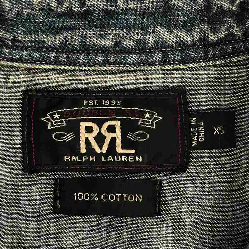 RRL / ダブルアールエル ヴィンテージ加工 デニム ウエスタンシャツ