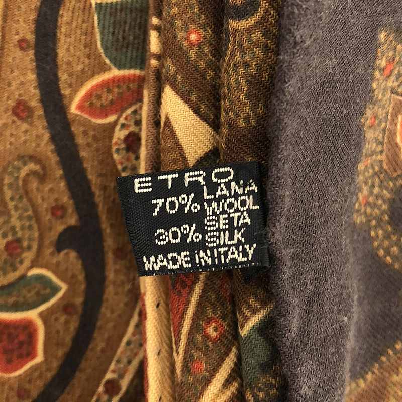 ETRO / エトロ ウール シルク ペイズリー柄 大判スカーフ