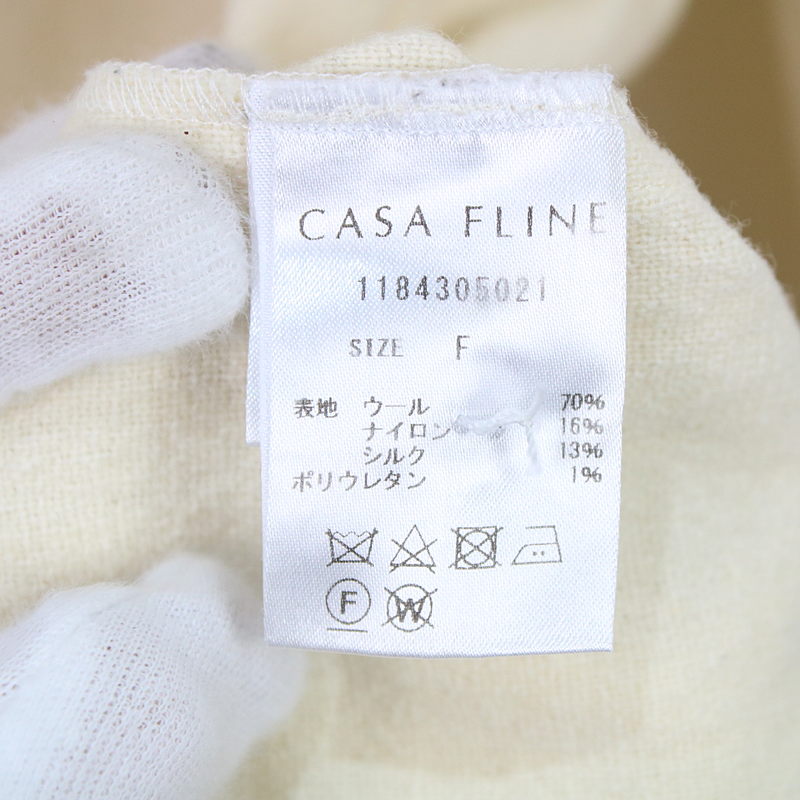 CASA FLINE / カーサフライン シルクツイードハイネックワンピース