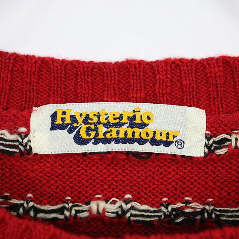 HYSTERIC GLAMOUR / ヒステリックグラマー フラワーデザインクルーネックニット