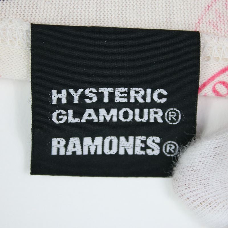 HYSTERIC GLAMOUR / ヒステリックグラマー RAMONES プリント裾変形Tシャツ