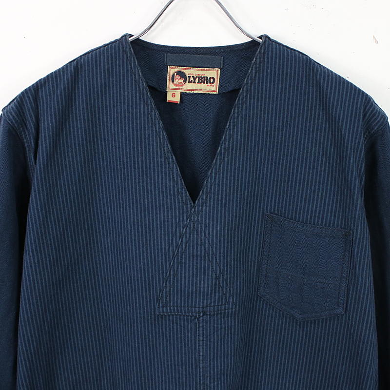 NIGEL CABOURN LYBRO / ナイジェルケーボン ライブロ D-51 V-NECK DRESS MIX 生地切替Vネックワンピース