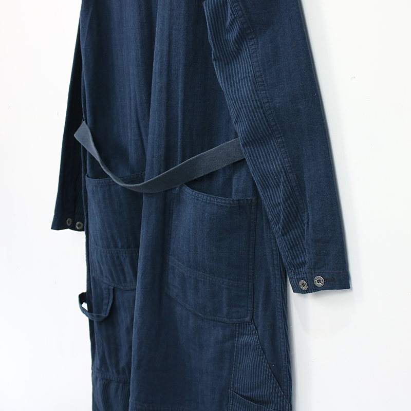 NIGEL CABOURN LYBRO / ナイジェルケーボン ライブロ D-51 V-NECK DRESS MIX 生地切替Vネックワンピース