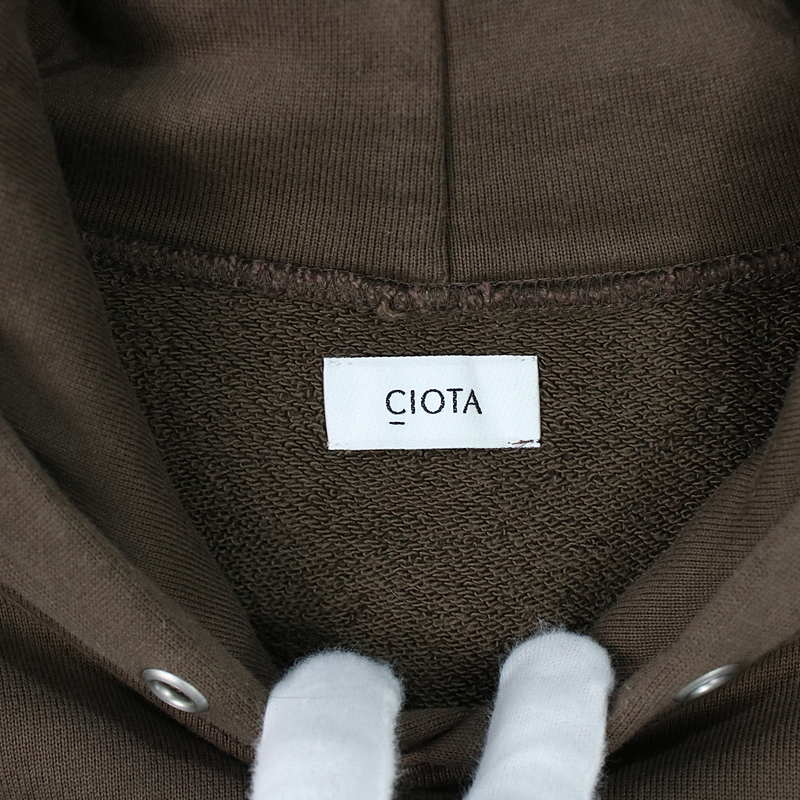 CIOTA / シオタ スビンコットン 吊り裏毛 プルオーバーパーカー