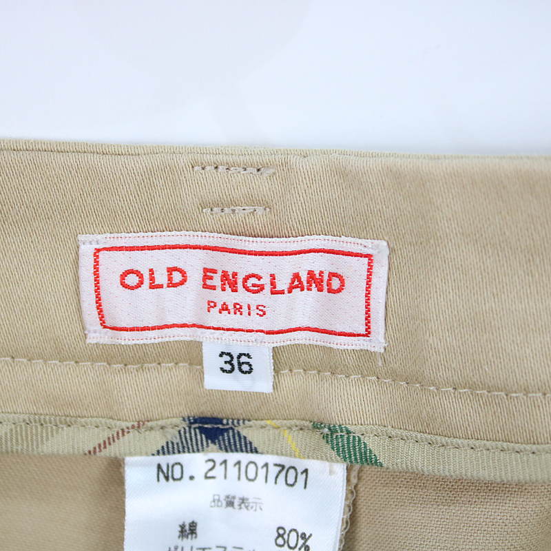 OLD ENGLAND / オールドイングランド コットンポリ ストレッチストレートパンツ