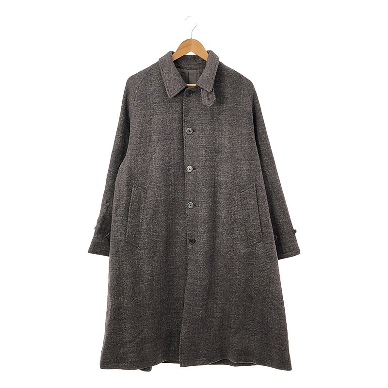 KNIT MELTON BALMACAAN COAT ニットメルトン バルマカン ステンカラーコート