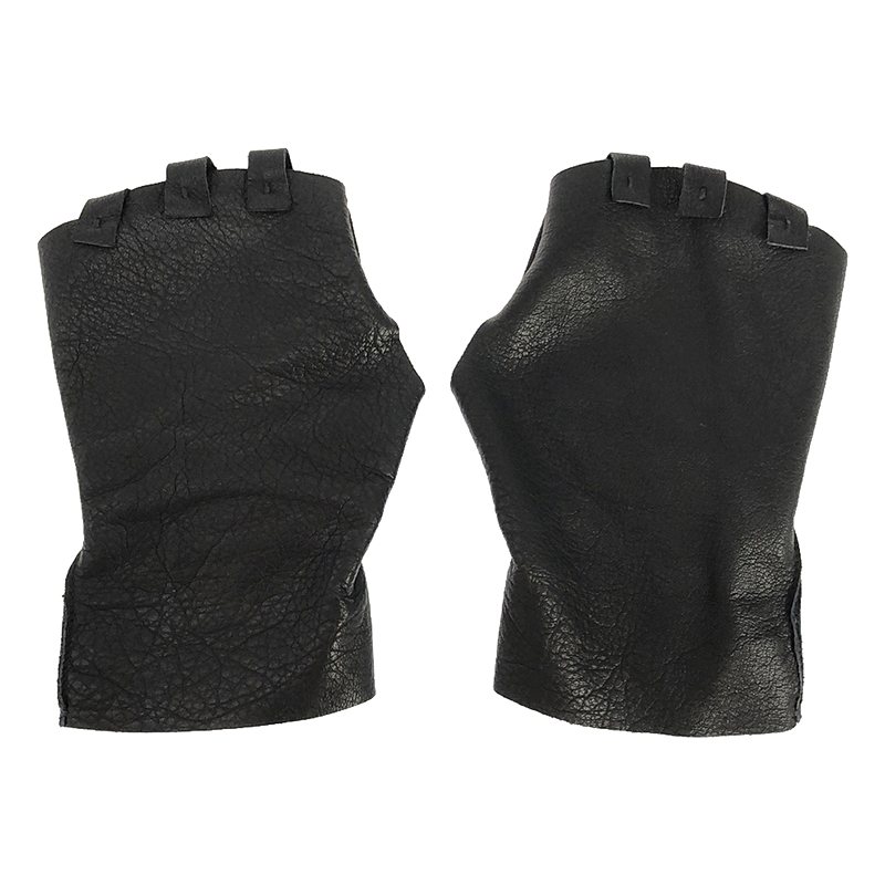 Patchwork Fingerless Gloves / カウレザー フィンガーグローブ / 手袋
