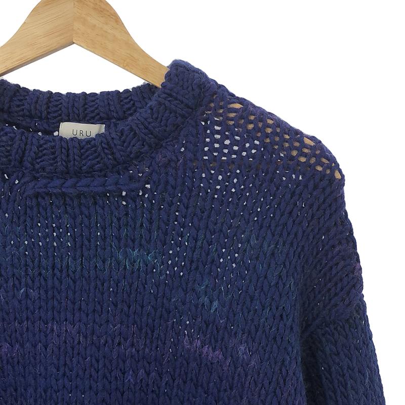 URU / ウル CREW NECK KNIT グラデーションモヘア クルーネックニット