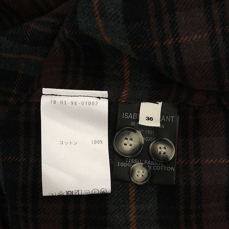 ISABEL MARANT ETOILE / イザベルマランエトワール フリルカラーチェックブラウス シャツ