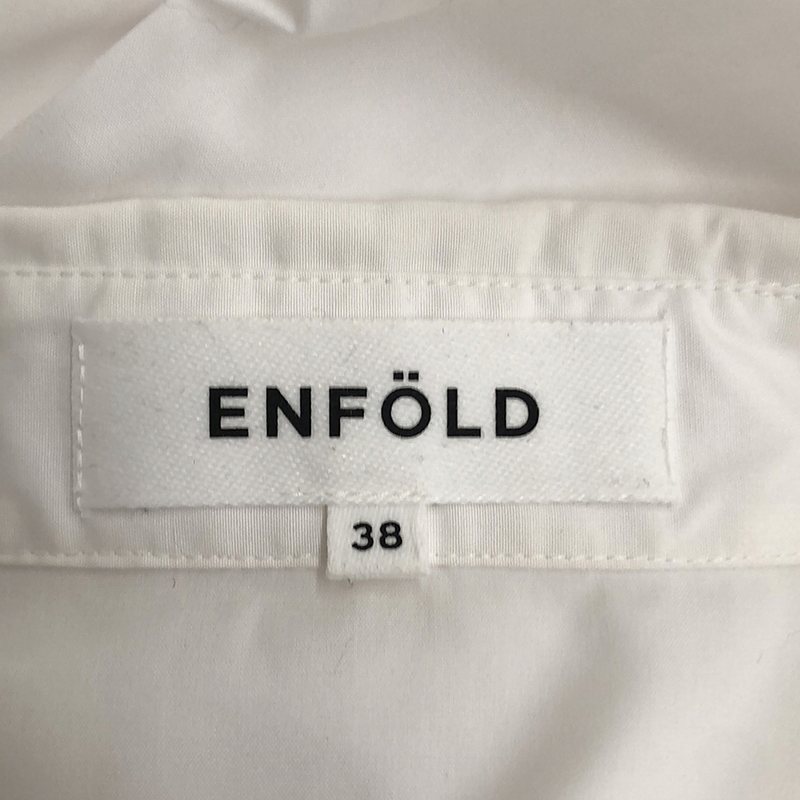 ENFOLD / エンフォルド ブロード プリーツ シャツワンピース