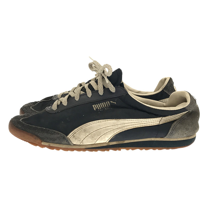 PUMA / プーマ VINTAGE TAIWAN製 TAHARA 目入り ナイロン レザー切替 ローカットスニーカー タハラ