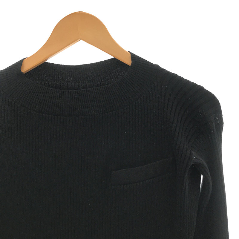 sacai / サカイ Black Knit Suiting Pullover Sweater ジャケットドッキングニット