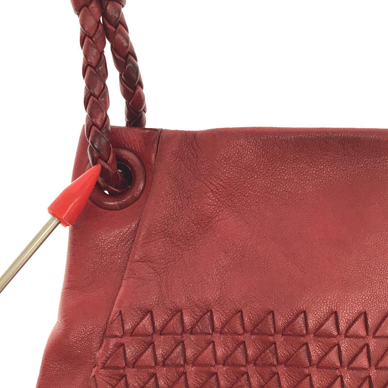 BOTTEGA VENETA / ボッテガヴェネタ イントレチャート レザー ハンドバッグ 保存袋あり