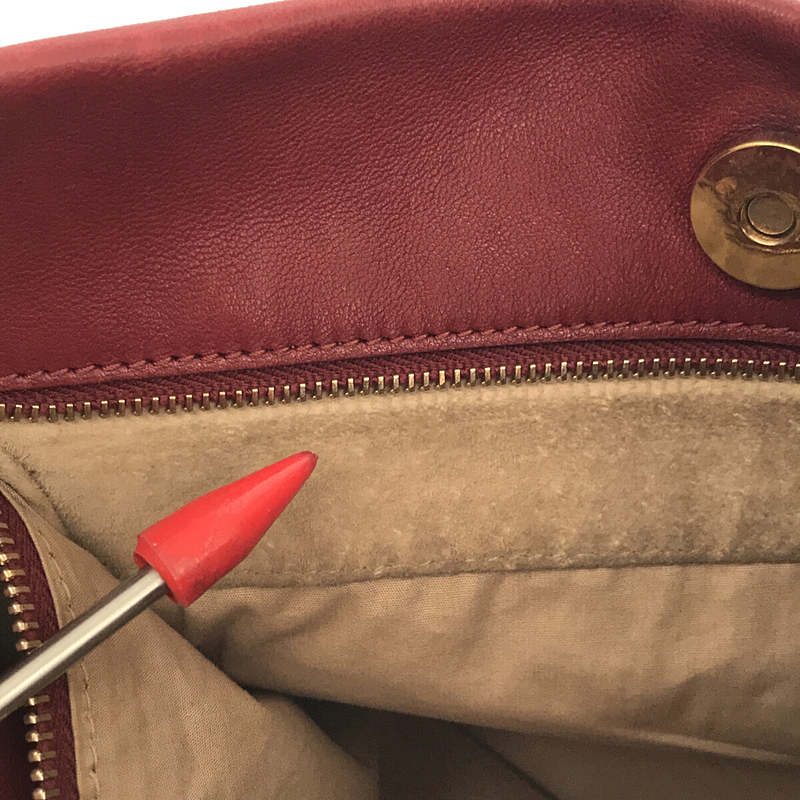 BOTTEGA VENETA / ボッテガヴェネタ イントレチャート レザー ハンドバッグ 保存袋あり