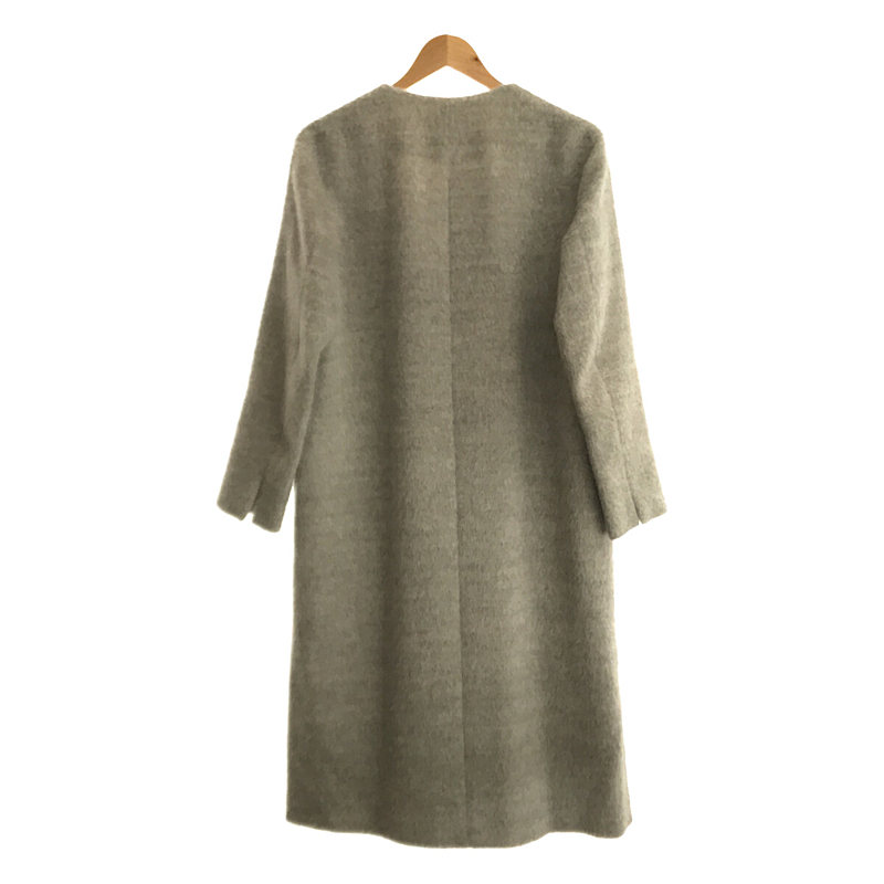 BEIGE， / ベイジ アルパカシャギー ノーカラーコート