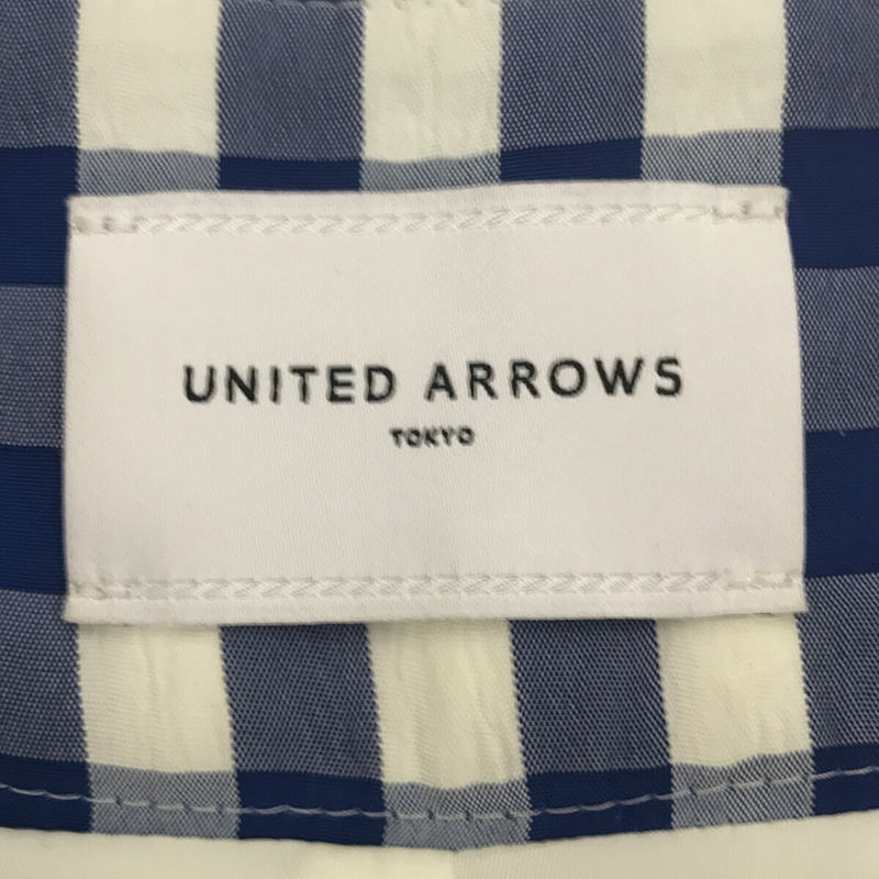 UNITED ARROWS / ユナイテッドアローズ レーヨン アセテート ギンガムチェック ワイドパンツ