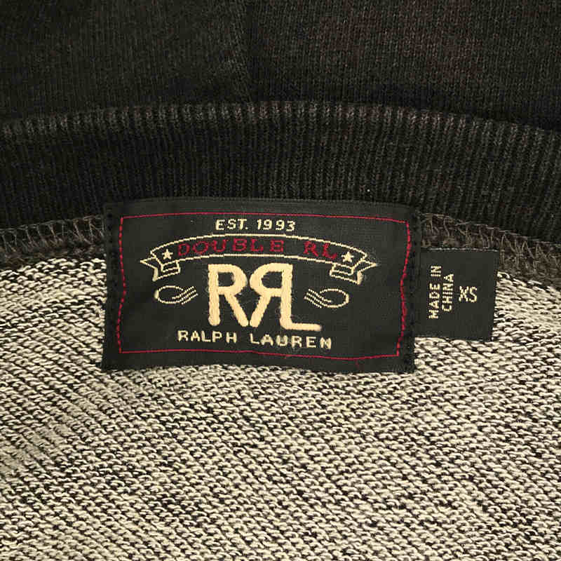 RRL / ダブルアールエル USED加工 フロントロゴ 後付け プルオーバーパーカー 代理店表記有