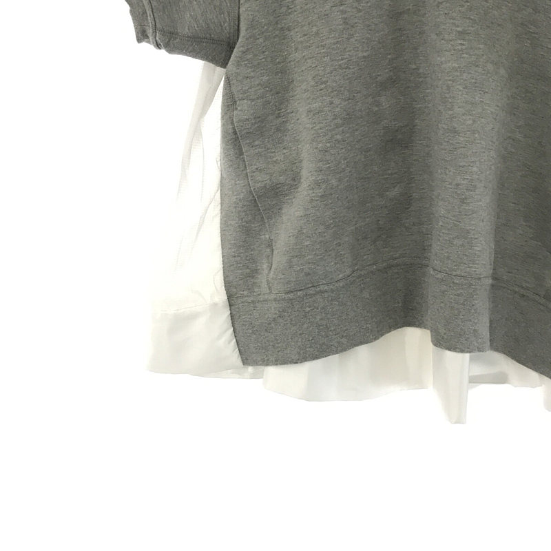 NIKE / ナイキ × sacai サカイ / Short Sleeved Sweater Top Shirt バックプリーツスウェット