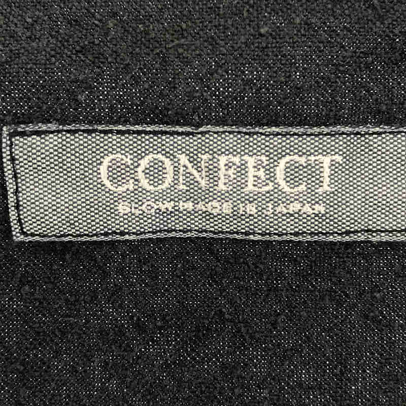 CONFECT / コンフェクト リネンシルクネップ スタンドカラーシャツジャケット