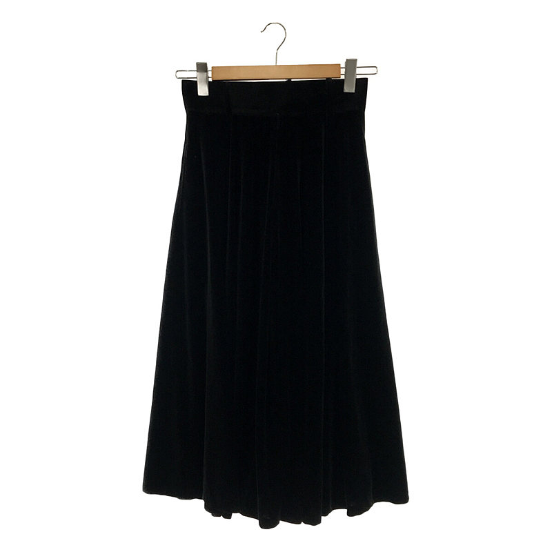 foufou / フーフー | THE DRESS #25 velour flare skirt ベロアフレアスカート | 1 | ブラック | レディース