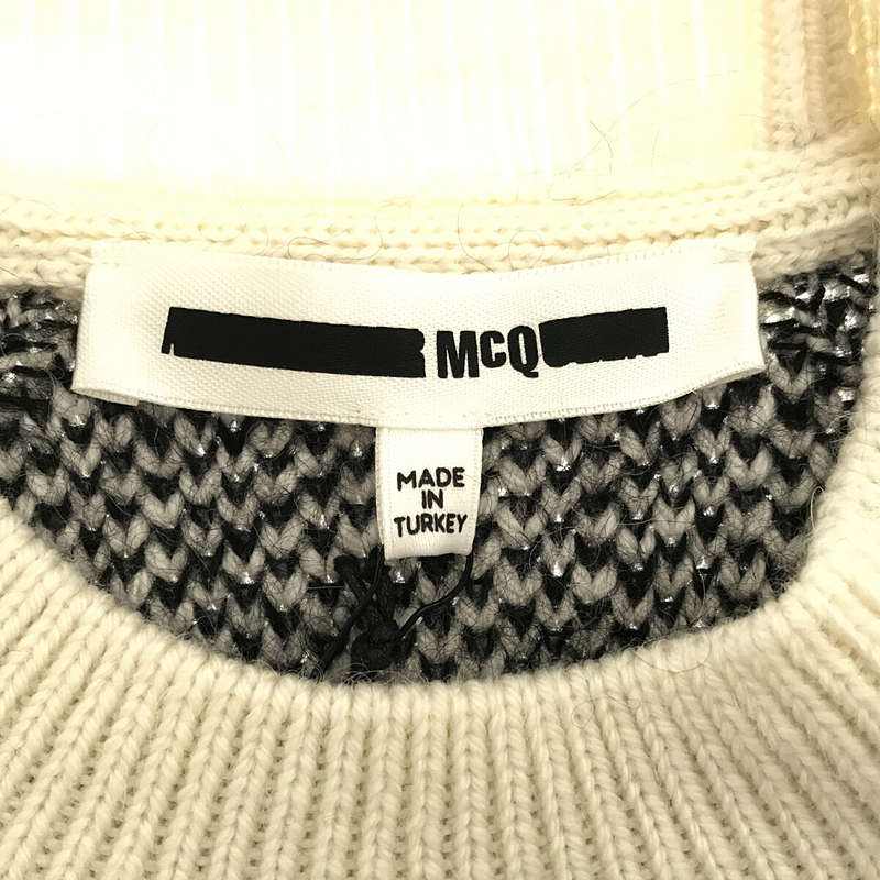 ALEXANDER MCQUEEN / アレキサンダーマックイーン McQ マッキュー / サイドレースアップ ダメージ加工 クルーネックニット・セーター