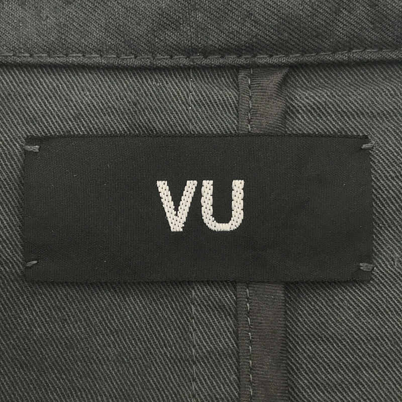 VU / ヴウ dyed coat バイオ加工 コットン 無地 ロング コート