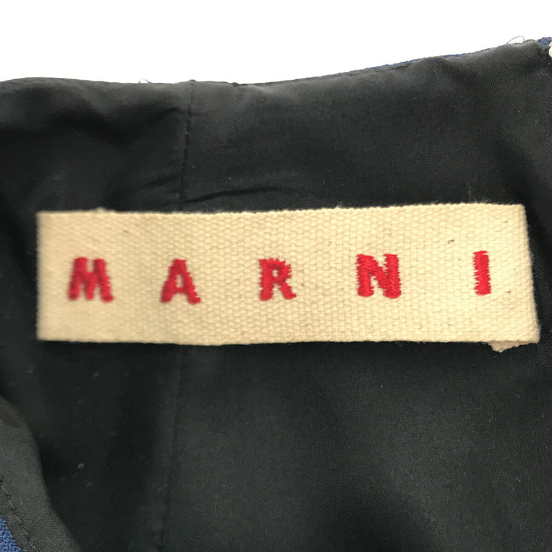 MARNI / マルニ トリアセテート・ポリエステル バックジップワンピース