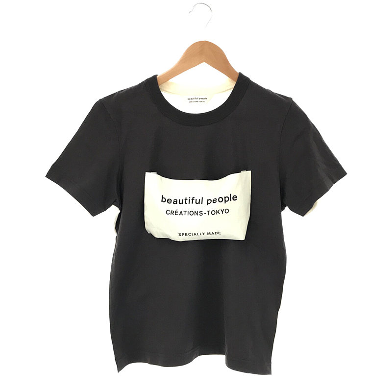 前後切替 ビッグネームタグ Tシャツbeautiful people / ビューティフルピープル