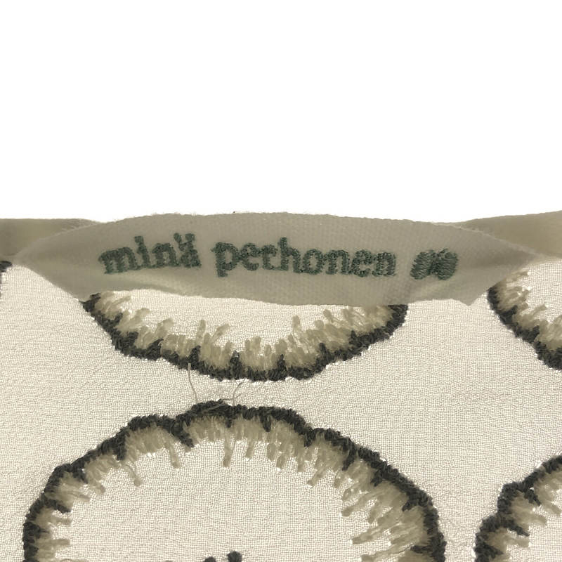 mina perhonen / ミナペルホネン jelly flower / ジェリーフラワー インナー付き silk 100% シルク 総刺繍 ワンピース