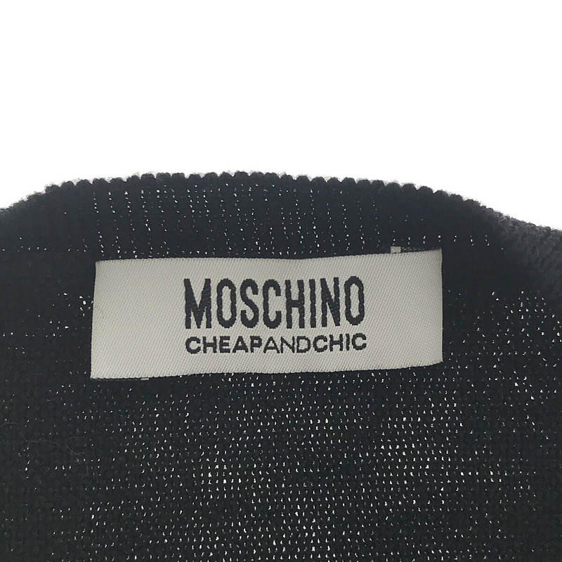 MOSCHINO / モスキーノ リボンデザイン クルーネックニット