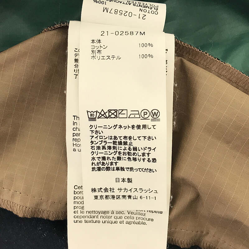 sacai / サカイ Cotton T-Shirt / 異素材 ドッキング サイドポケット Tシャツ