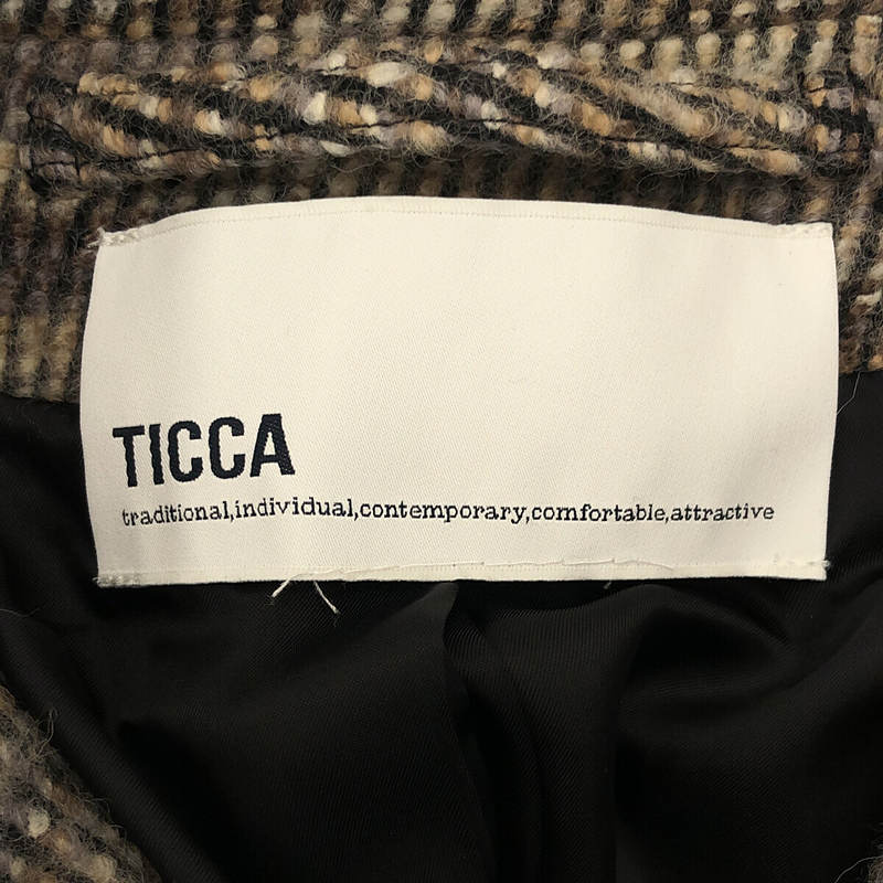 TICCA / ティッカ 総裏地 ツイード ダブルショートコート