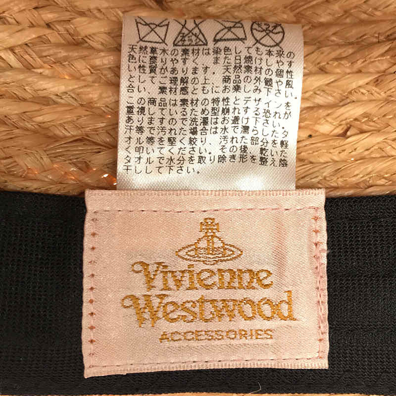 Vivienne Westwood / ヴィヴィアンウエストウッド バイカラーリボン ストローハット