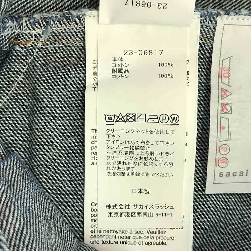 sacai / サカイ Denim Pants / 再構築 カットオフ ベルテッド ブーツカット ワイドデニムパンツ