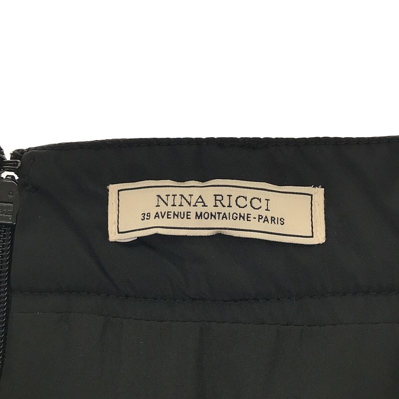 NINA RICCI / ニナリッチ 総裏地 中綿 スリット スカート