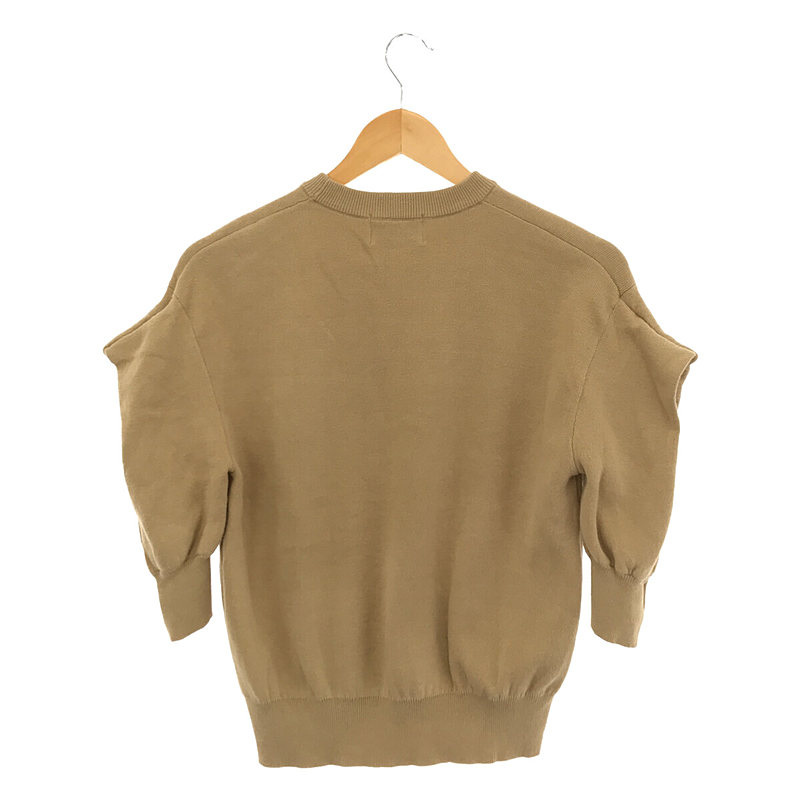 SQUARE TUCK SLEEVE KNIT TOPS / スクエアタックスリーブニット