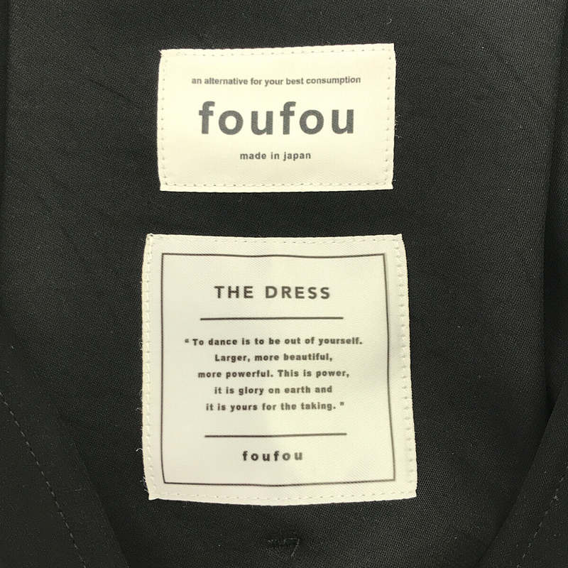 foufou / フーフー THE DRESS #07 ドレープVネックドレス ワンピース