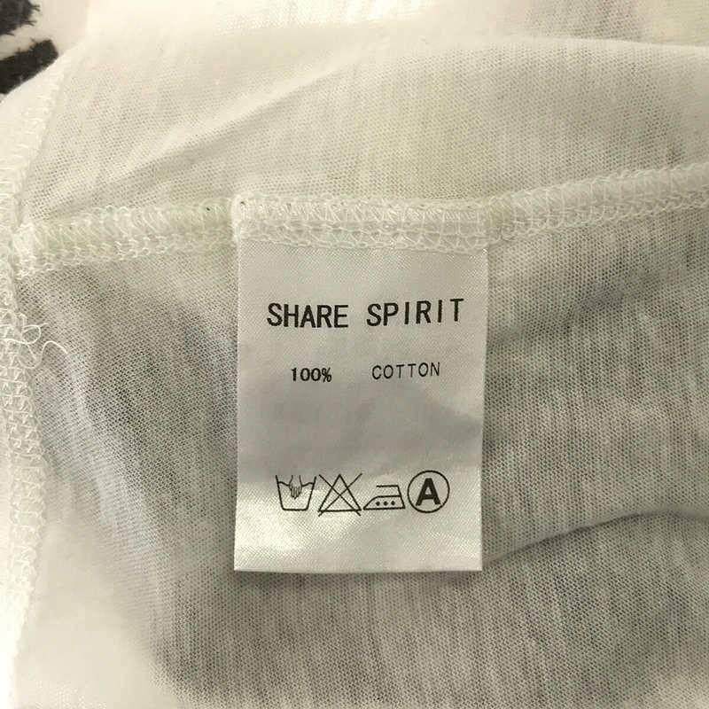 SHARE SPIRIT / シェアースピリット コットン ドクロ プリント Vネック Tシャツ