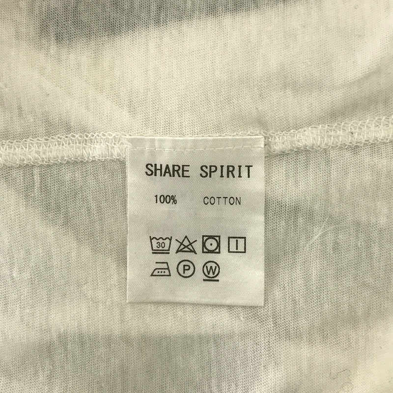 SHARE SPIRIT / シェアースピリット コットン ガール プリント Vネック Tシャツ