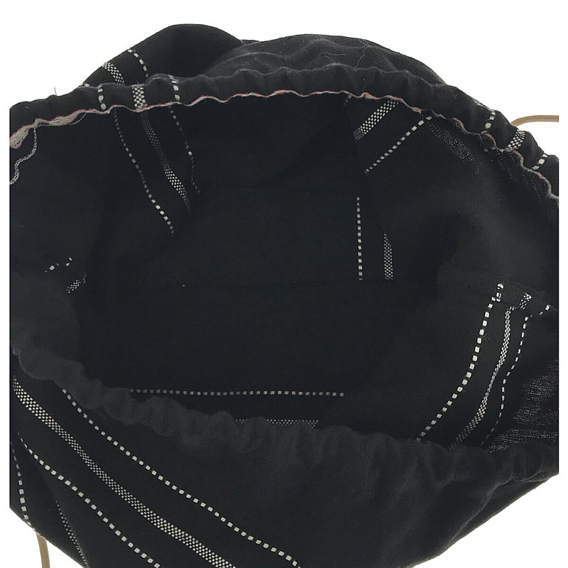 BANGLADESH w/耳 LINEN KNAPSACK リネン レザー 切替